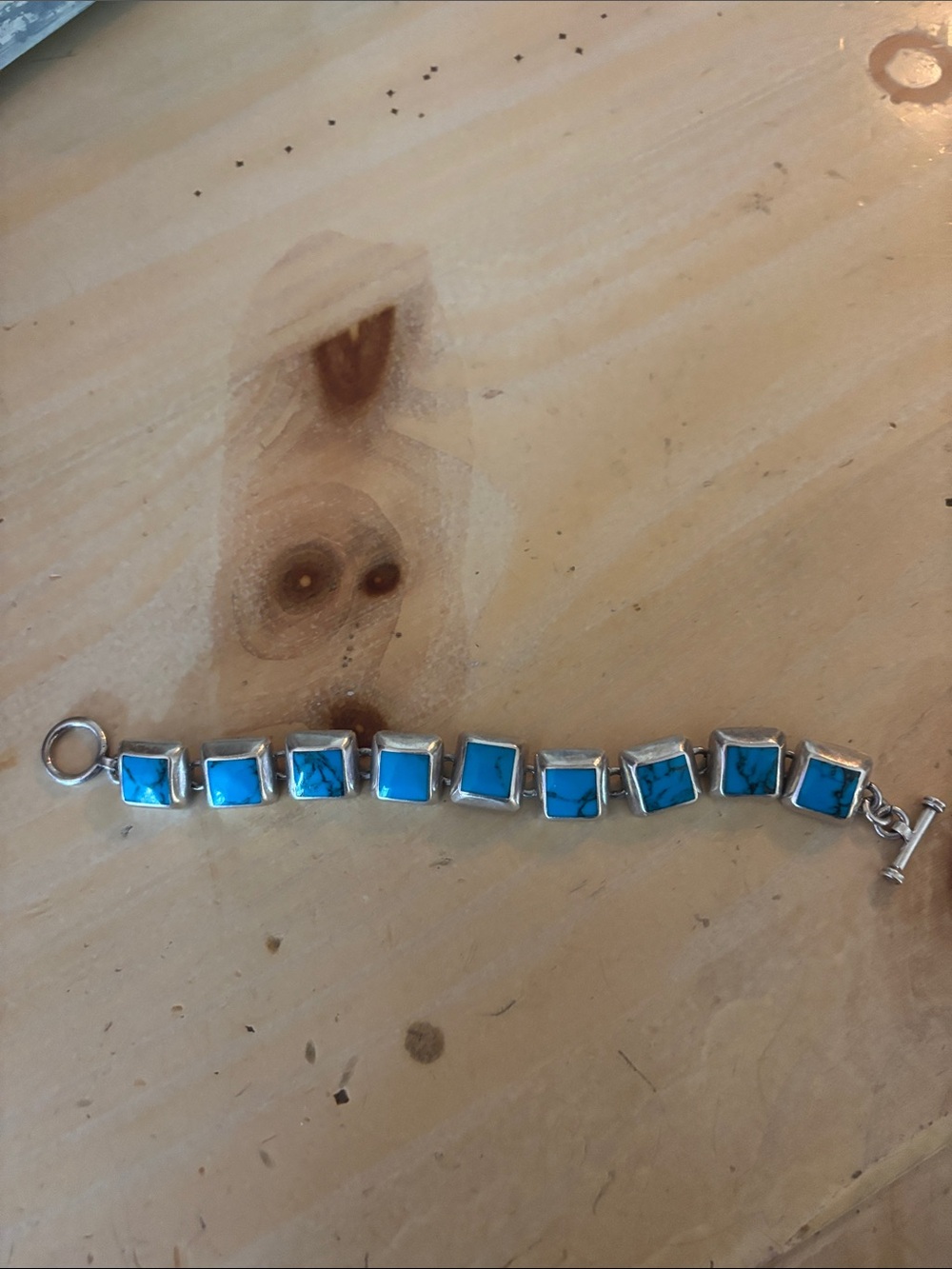 Vintage Sterling Silver 925 and turquoise Link Bracelet